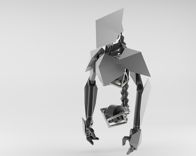 3D Modeled Robot Torso 1