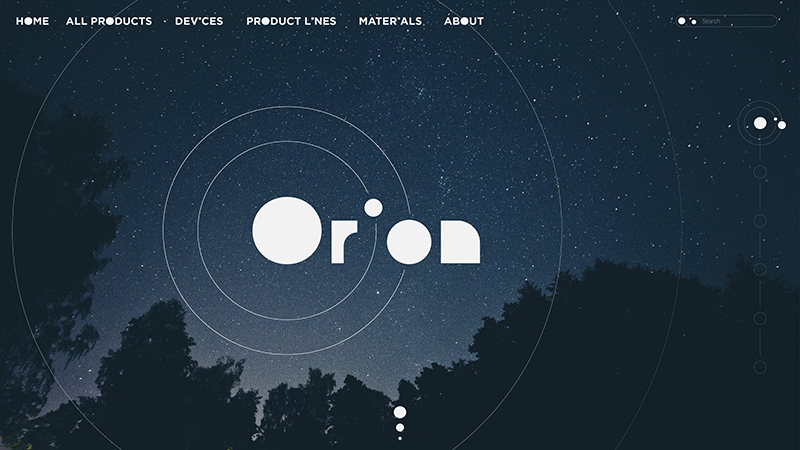 Orion Website Page One